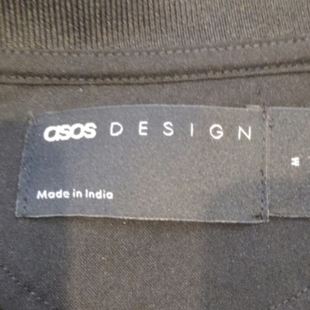 ASOS Black Smart Full Zip Jacket size Medium - Picture 6 of 7